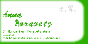 anna moravetz business card